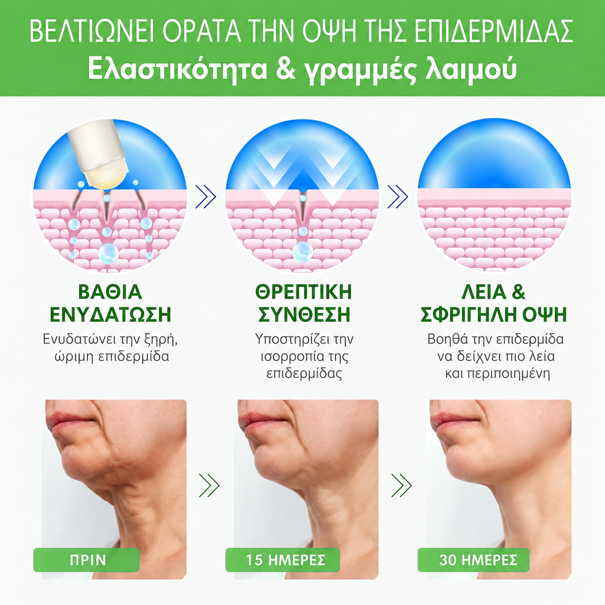 Healrize PDRN — Ελαστικότητα και όψη λαιμού