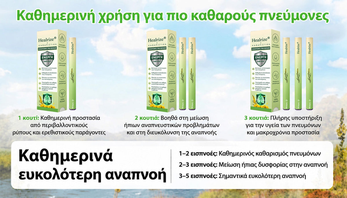 ⛲ 【Επίσημο Ηλεκτρονικό Κατάστημα】𝐇𝐞𝐚𝐥𝐫𝐢𝐳𝐞® Εισπνευστήρας Καθαρισμού Πνευμόνων & Διευκόλυνσης της Αναπνοής με Βότανα και Αλογοουρά 🌿 (Καταστολή βήχα, διάλυση βλέννας, δύσπνοια και φροντίδα πνευμόνων καπνιστή) 🚚 Διαθέσιμο