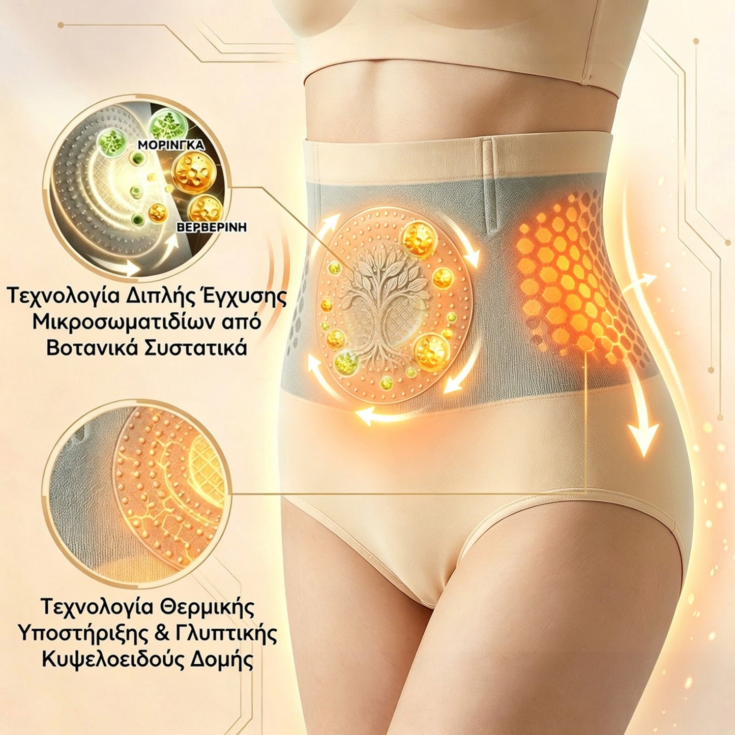 Επίσημο Κατάστημα  | 🌟✅LUCKYSONG® 2026 Moringa BQi: Κολάν 4-σε-1 για Άμεση Σμίλευση & Καύση Λίπους με μικροσωματίδια😽
