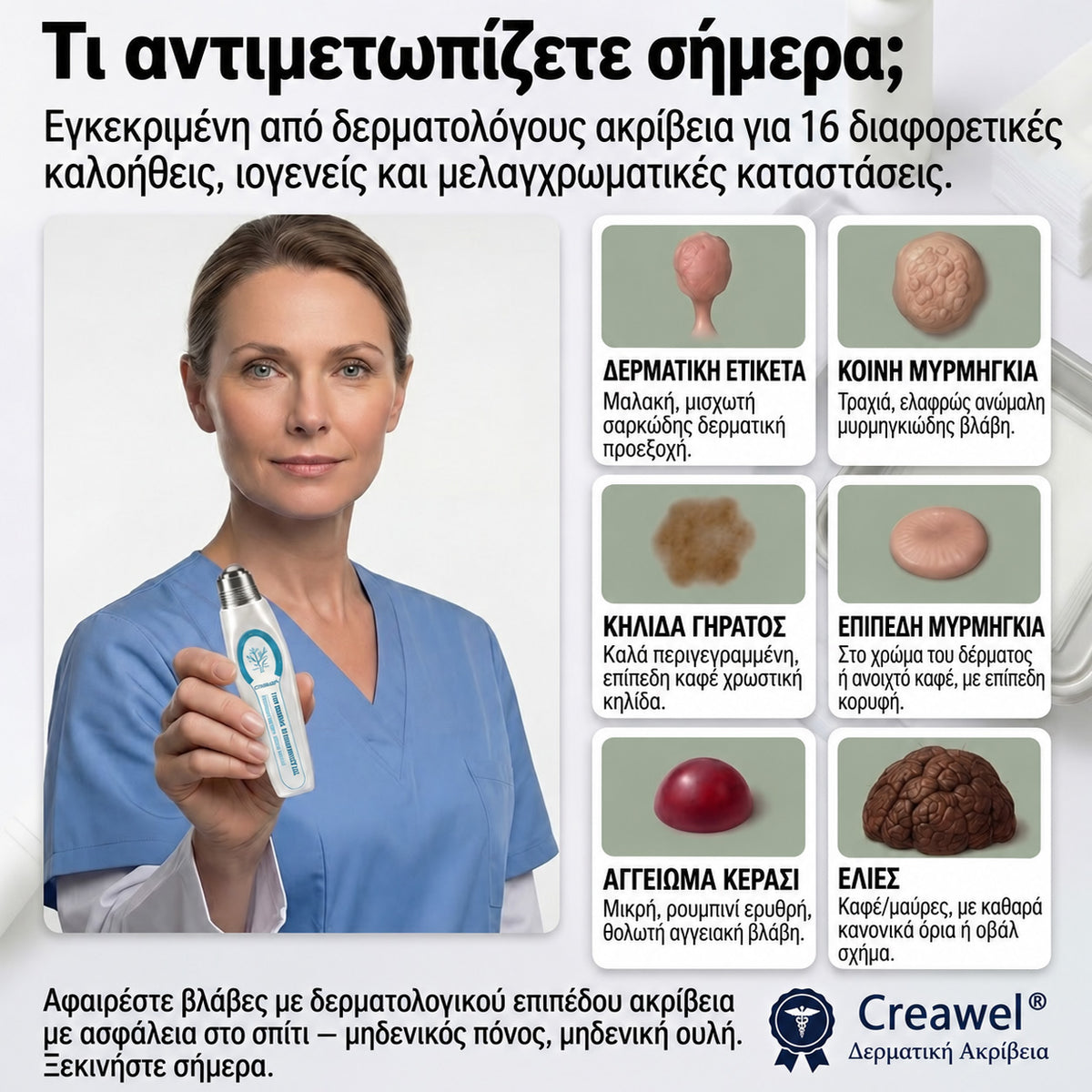 🥥 Επίσημο κατάστημα Creawel® Διορθωτικό Roll-On 7 Ημερών για Θηλώματα & Κηλίδες (ανώδυνο, χωρίς σημάδια)🖋️🌕2️⃣7️⃣