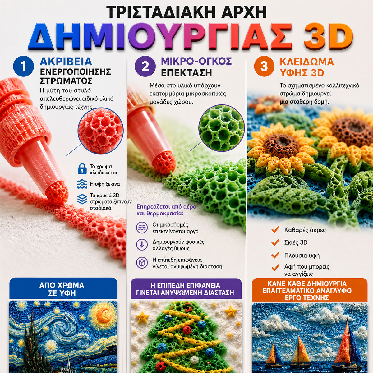 🔥Παραγγείλτε σήμερα και εξοικονομήστε 𝟓𝟎%丨𝐈𝐄𝐘® Στυλό 𝟑𝐃 Ανάγλυφης Τέχνης – Μετατρέψτε τις επίπεδες ζωγραφιές σε απτική τρισδιάστατη τέχνη🪄