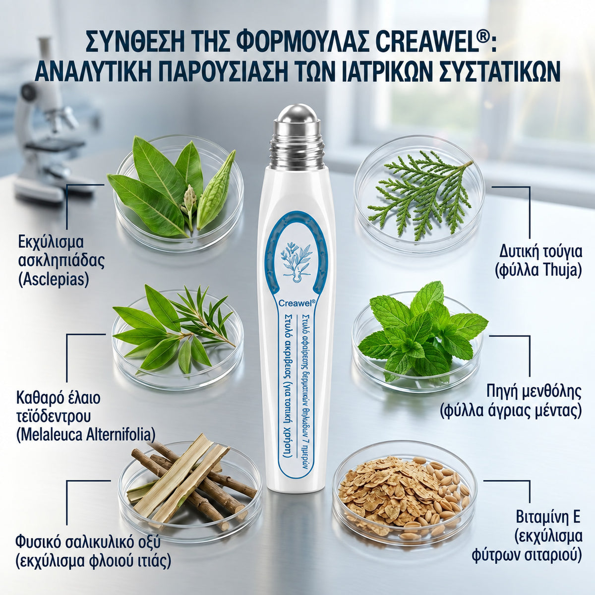 🥥 Επίσημο κατάστημα Creawel® Διορθωτικό Roll-On 7 Ημερών για Θηλώματα & Κηλίδες (ανώδυνο, χωρίς σημάδια)🖋️🌕2️⃣7️⃣