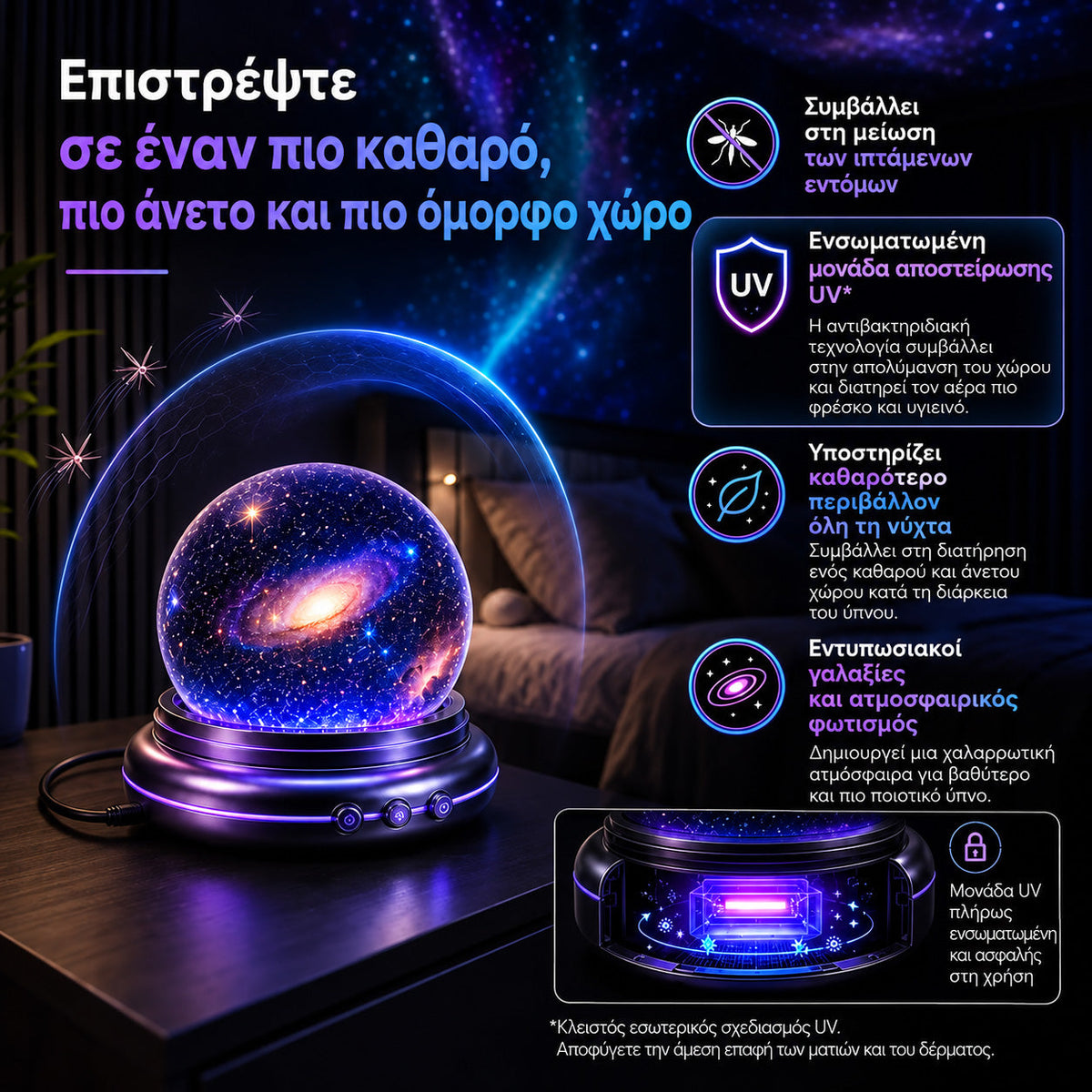 🪐 Παραγγείλτε σήμερα και εξοικονομήστε 𝟓𝟎%丨 REBYIPO® Προβολέας νυχτερινού φωτός