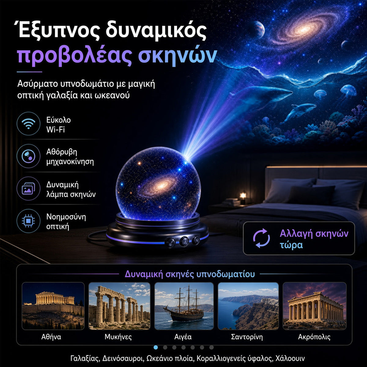 🪐 Παραγγείλτε σήμερα και εξοικονομήστε 𝟓𝟎%丨 REBYIPO® Προβολέας νυχτερινού φωτός